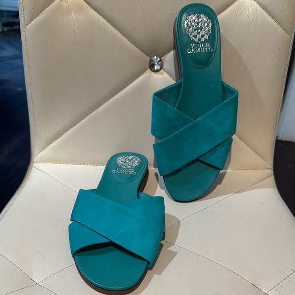 Vince Camuto Blue Crossover Sandals - Picture 1 of 4